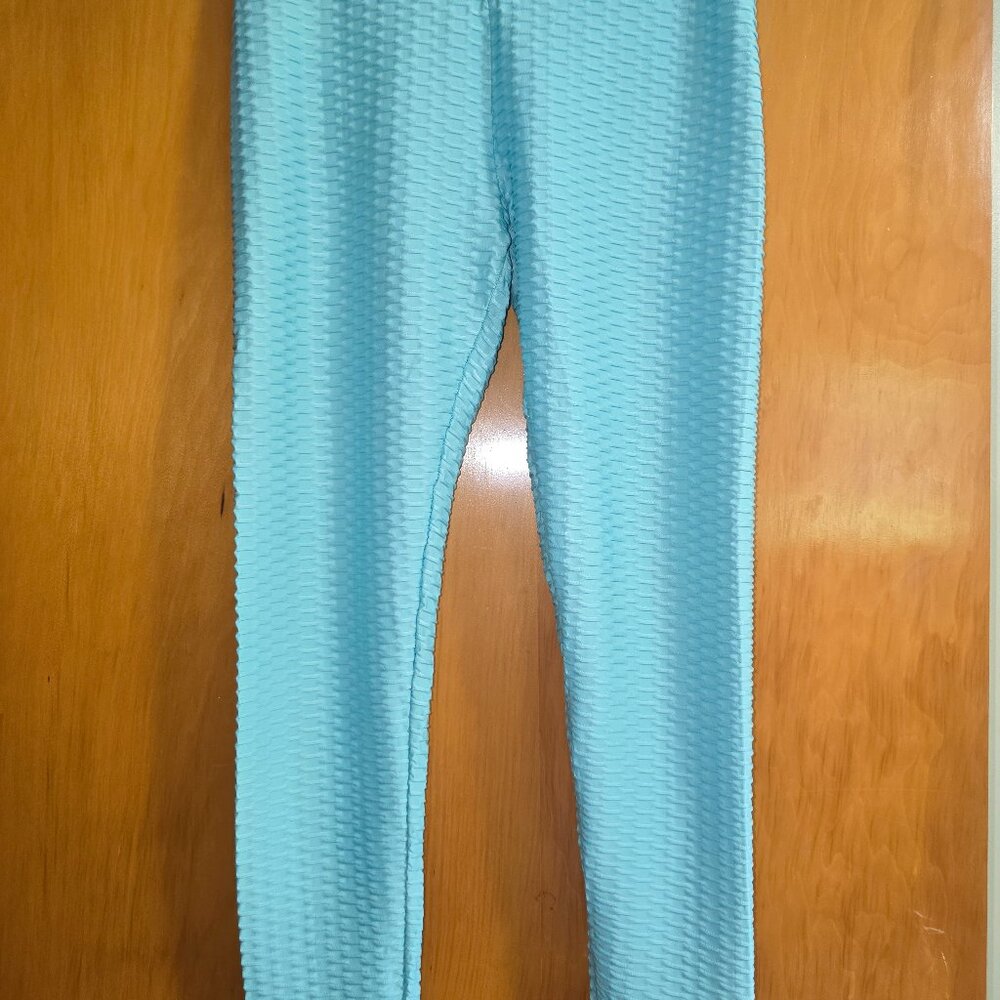 Blue waffle legging